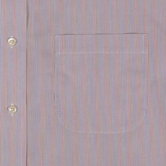 Brooks Brothers Shirt Men 16-32 Classic Orange Green Striped Button Long Sleeve - Picture 2 of 16